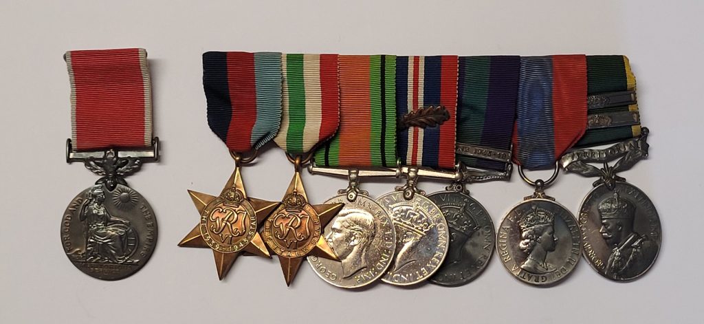 Medals of Regimental Quartermaster Sergeant Jimmy Crane BEM
