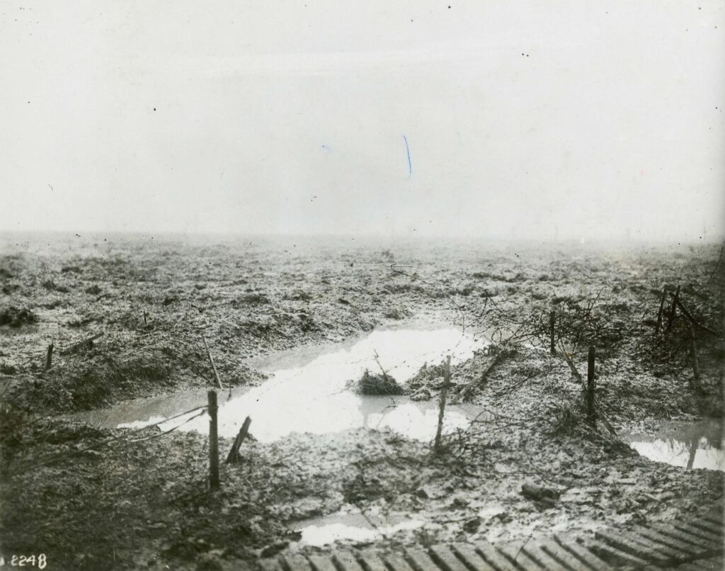The battlefield at St Julien, 1917